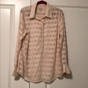 Sheer half button up